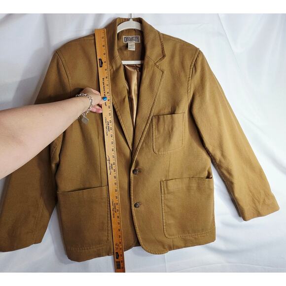 Duluth Trading L Firehose Brown Heavy duty Utility Jacket n Blazer Multi pokts - Picture 4 of 16